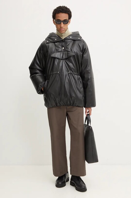 Вовняний кардиган Nanushka POVAL NM24PFSW00472 зелений AW24