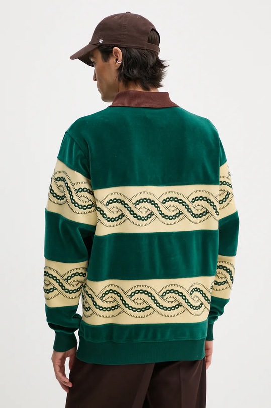 Îmbrăcăminte Drôle de Monsieur bluza Le Polo Sweat TressE E.PL133.CO171.DGN verde