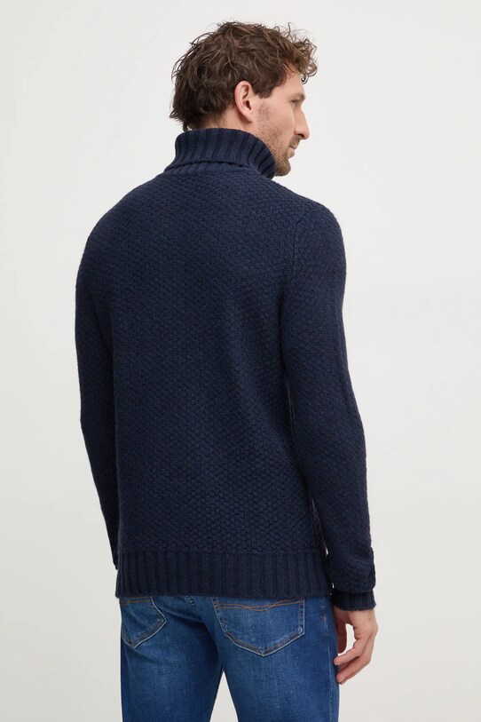 Odzież Sisley sweter z domieszką wełny 1176S200T granatowy