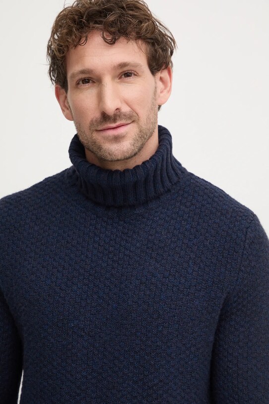 Sisley sweter z domieszką wełny granatowy 1176S200T