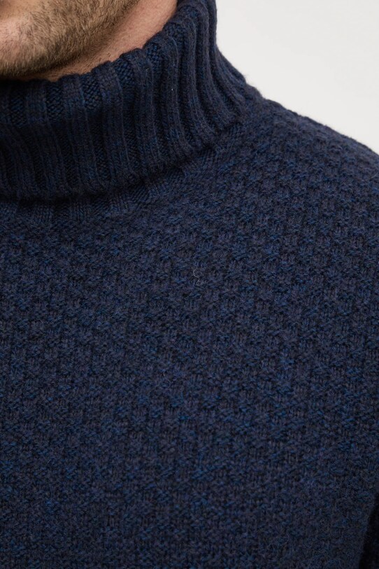 Sisley sweter z domieszką wełny 1176S200T granatowy