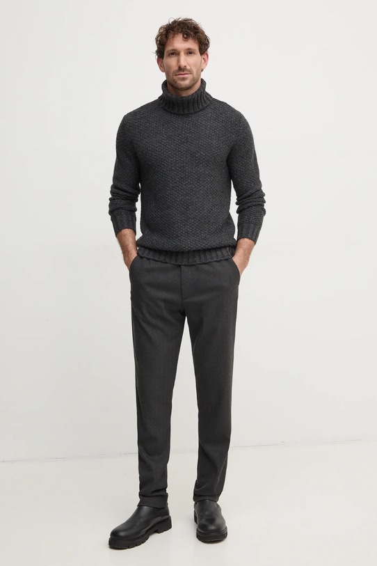 Свитер с примесью шерсти Sisley 1176S200T серый AW24