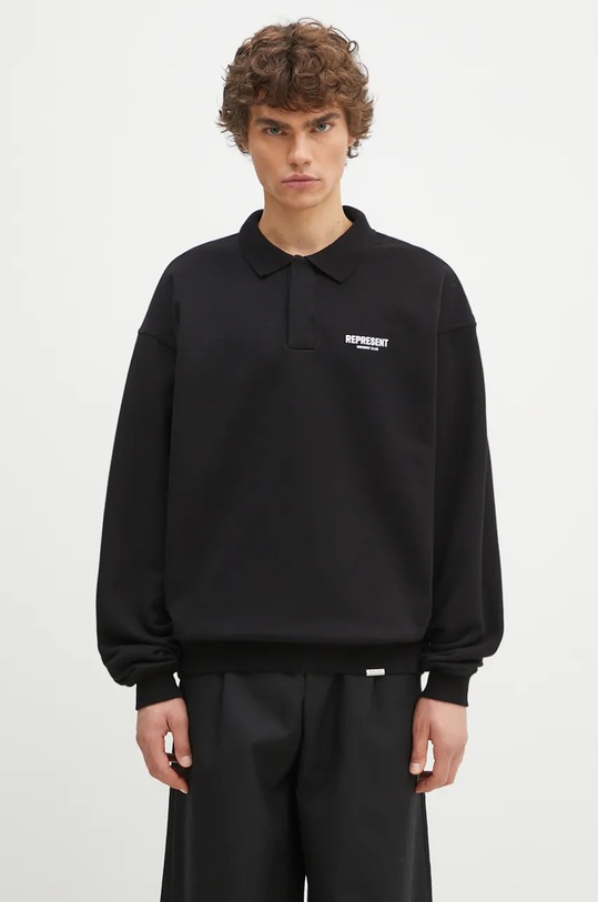 Oblečenie Bavlnená mikina Represent Represent Owners Club OCM41117.001 čierna