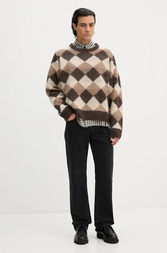 Won Hundred pulover de lana 3207.11082 maro AW24