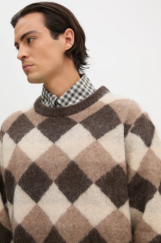 Won Hundred pulover de lana 3207.11082 maro