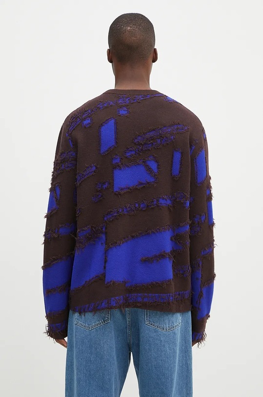 Odzież A-COLD-WALL* sweter wełniany Frontage Knit Crewneck ACWMK169 fioletowy