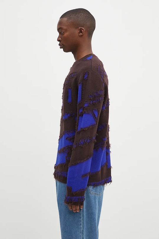 A-COLD-WALL* sweter wełniany Frontage Knit Crewneck ACWMK169 fioletowy AW24