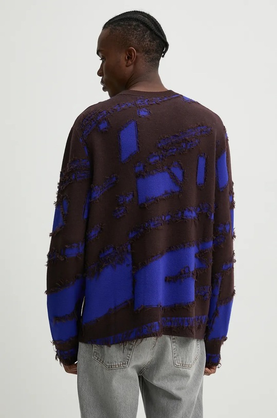 Odzież A-COLD-WALL* sweter wełniany Frontage Knit Crewneck ACWMK169 fioletowy