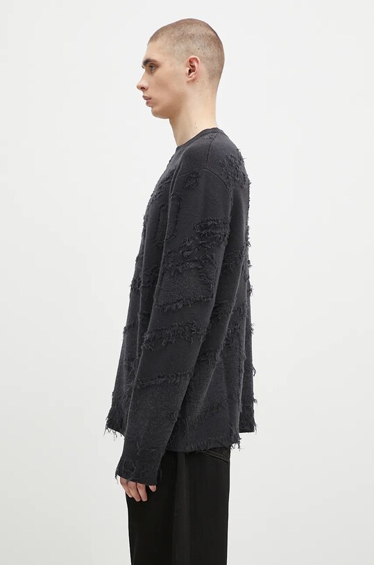 Шерстяной свитер A-COLD-WALL* Frontage Knit Crewneck ACWMK169 чёрный AW24