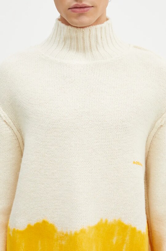 Вовняний светр A-COLD-WALL* Saturate Knit High Neck бежевий ACWMK171