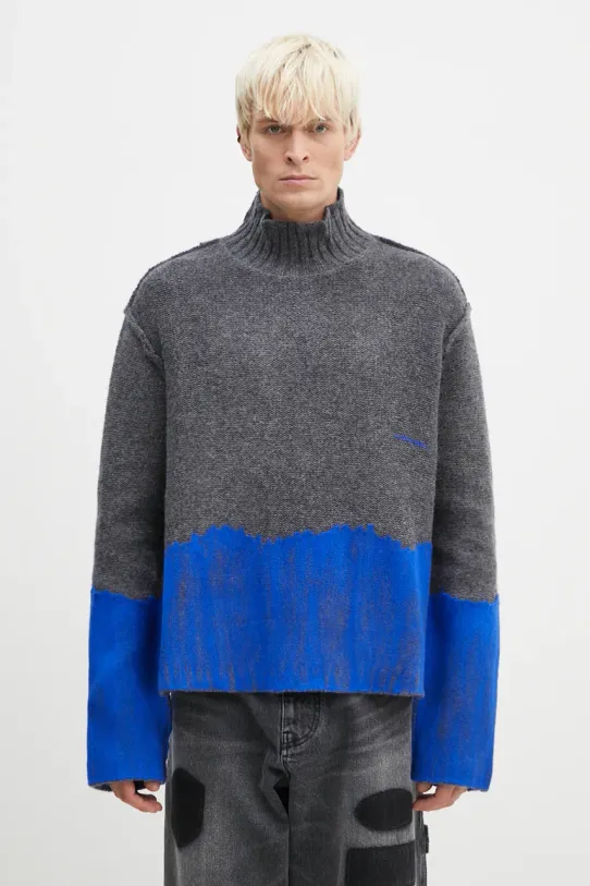 A-COLD-WALL* woolen jumper Saturate Knit High Neck wool gray ACWMK171