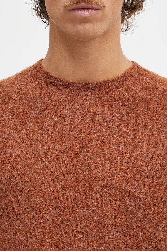 Вовняний светр Norse Projects Birnir Brushed Lambswool коричневий N45.0520.4001