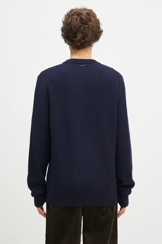 Odzież Norse Projects sweter wełniany Henning Merino Crew N45.0561.7004 granatowy