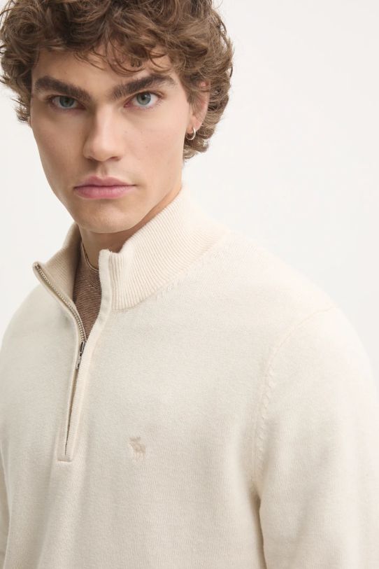 Abercrombie & Fitch sweter z domieszką wełny beżowy KI120.4149.100