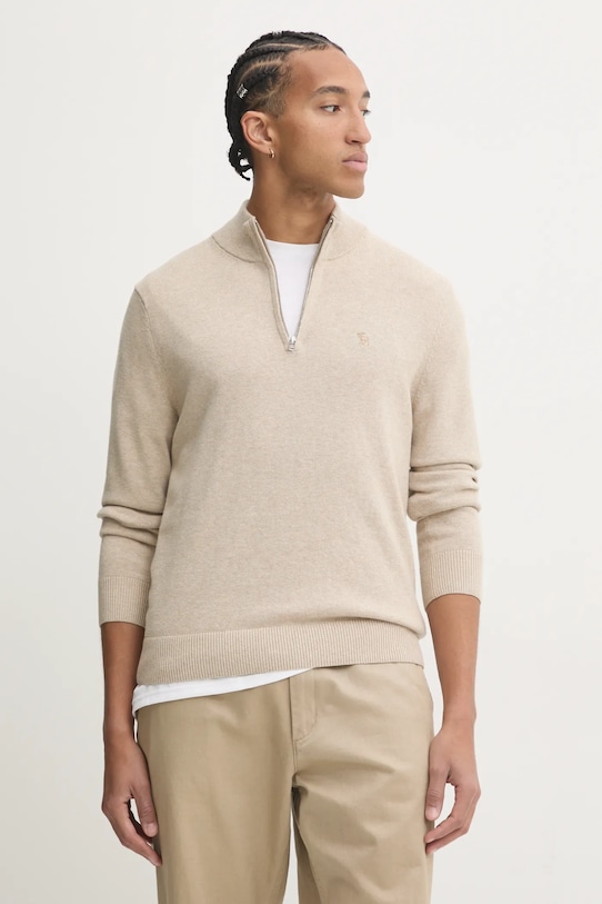 Abercrombie & Fitch pulover din amestec de lana subtiri bej KI120.4180.150