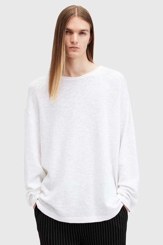 AllSaints sweter bawełniany SEARS LS CREW bawełna biały M003JB