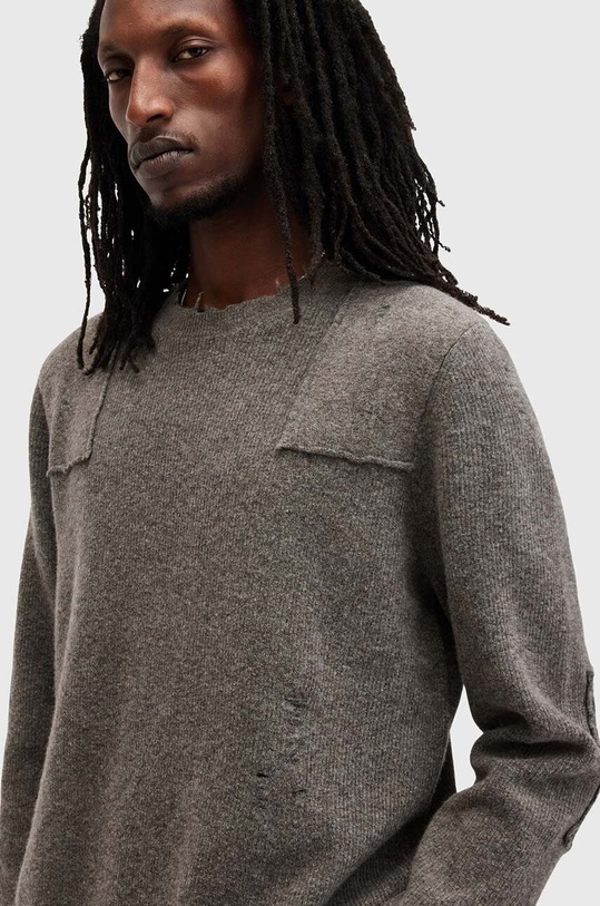 AllSaints pulover de lana POINTER CREW M003KB gri AW24