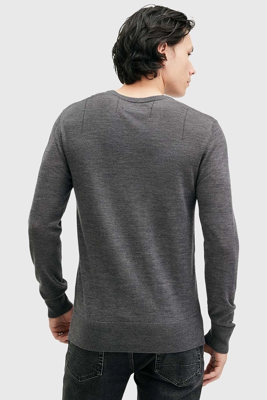 AllSaints sweter wełniany MODE MERINO VNECK szary M022KA