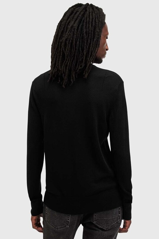 Oblečenie Vlnený sveter AllSaints MODE MERINO VNECK M022KA čierna