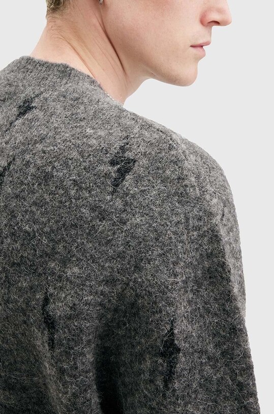 Одяг Светр з домішкою вовни AllSaints ZAP CREW M072KB сірий