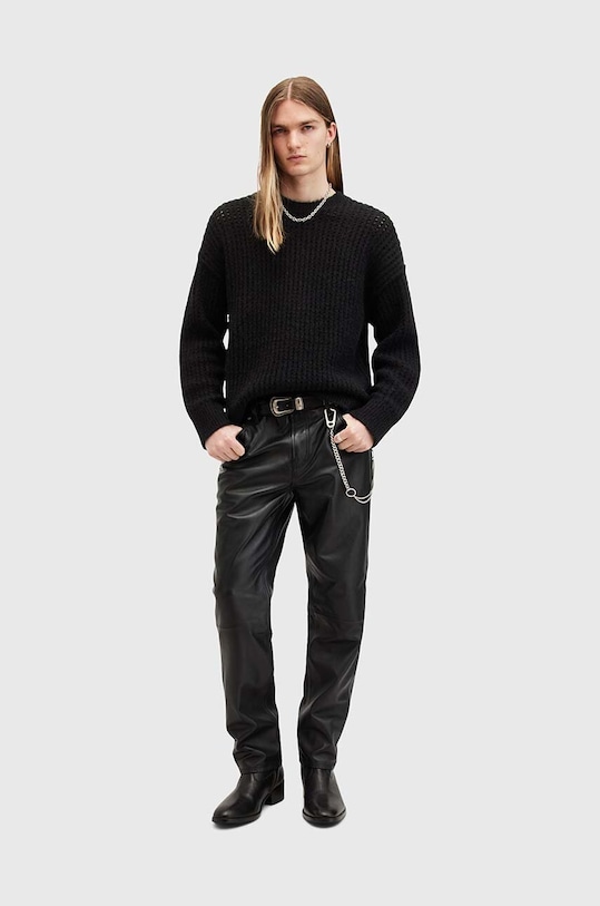 Sveter s prímesou vlny AllSaints HARLEN CREW M075KB