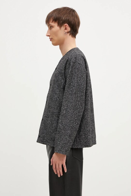 Жилетка с вълна Engineered Garments Knit Cardigan 24F1B030 сив AW24