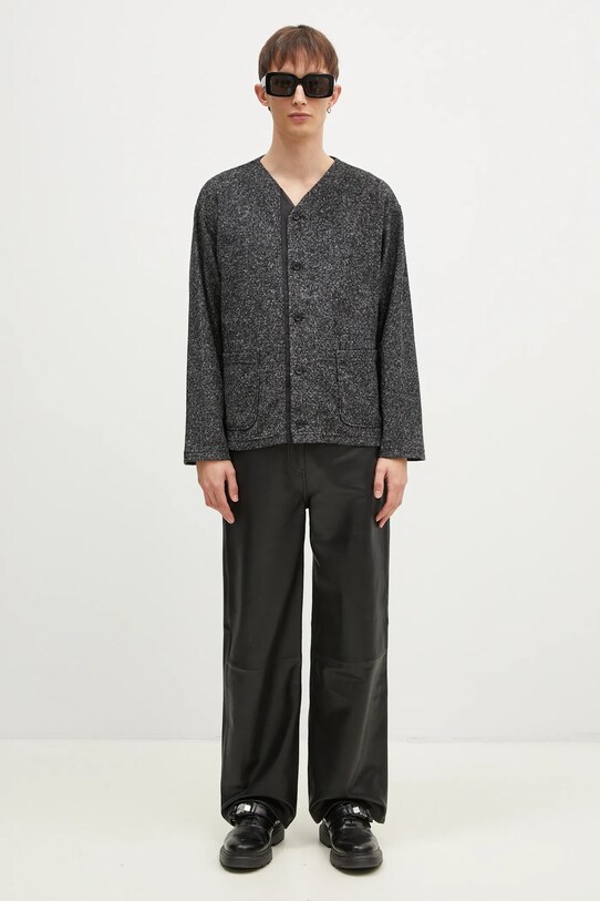Жилетка с вълна Engineered Garments Knit Cardigan 24F1B030 сив
