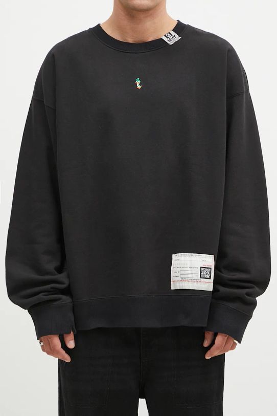 Maison MIHARA YASUHIRO cotton sweatshirt Duck Embroidery black A13PO652