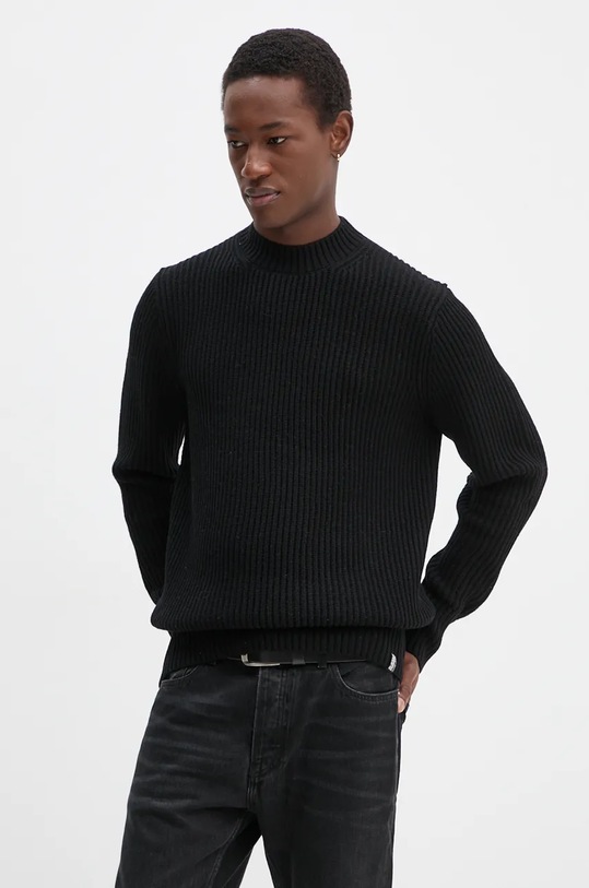 Vlnený sveter G-Star vlna čierna D23731.D447