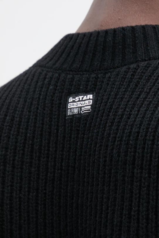 Vlnený sveter G-Star Raw D23731.D447 čierna