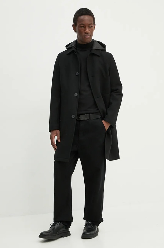 Μάλλινο πουλόβερ G-Star D25175.D847 μαύρο AW24