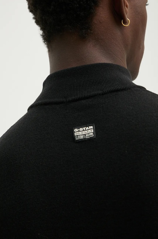 Μάλλινο πουλόβερ G-Star D25175.D847 μαύρο