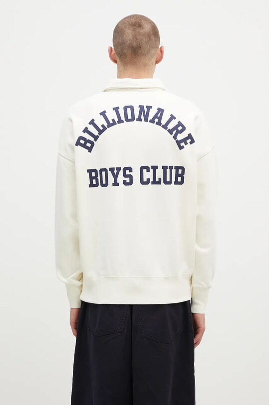 Odzież Billionaire Boys Club bluza bawełniana College Quarter Zip B24343 beżowy