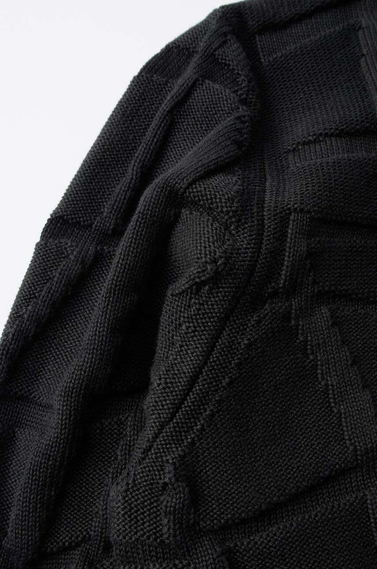 by Parra maglione in cotone Your Boring Abstract Village Knitted Pullover nero 52330