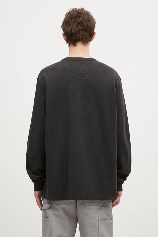 Одежда Хлопковая кофта Filson Waffle Knit Thermal Crew FMTEE0012 чёрный