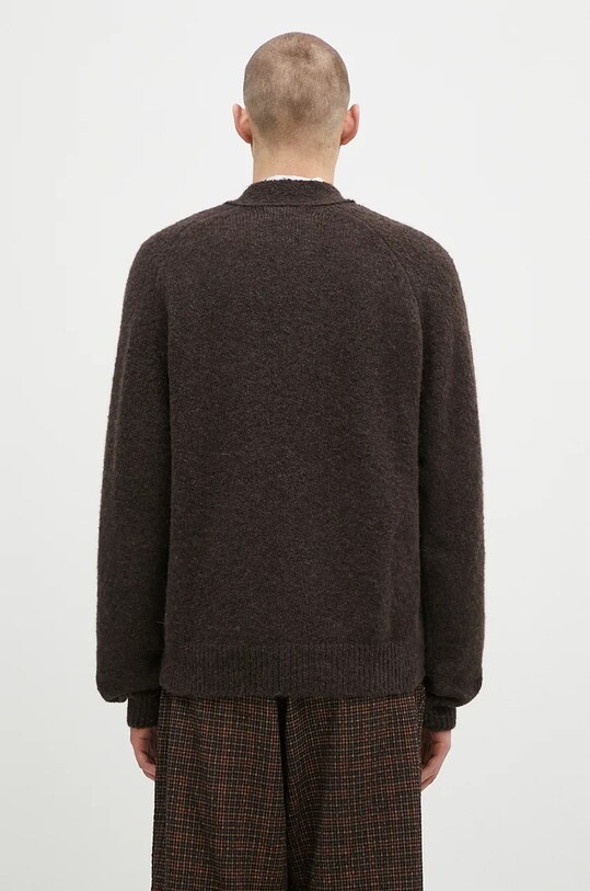 Clothing Universal Works woolen cardigan 31458.BROWN brown