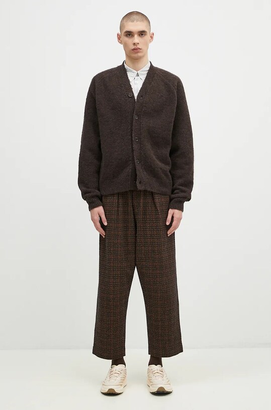 Universal Works woolen cardigan 31458.BROWN brown