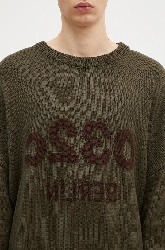 032C pulover de lână ''Selfie'' Sweater verde F24.URK.1511.400
