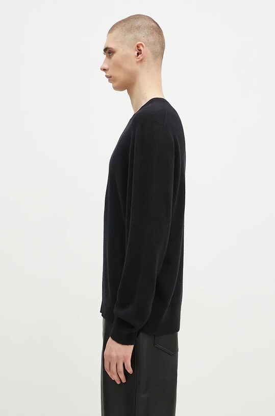 Μάλλινο πουλόβερ 032C Logo Cashmere Blend Sweater F24.URK.1571.000 μαύρο SS25