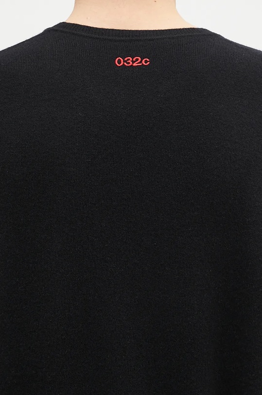 Vlnený sveter 032C Logo Cashmere Blend Sweater čierna F24.URK.1571.000