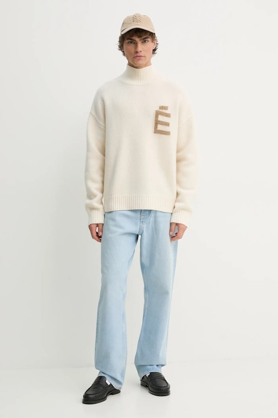 Études Studio sweter wełniany H24MMKNI610 beżowy AW24