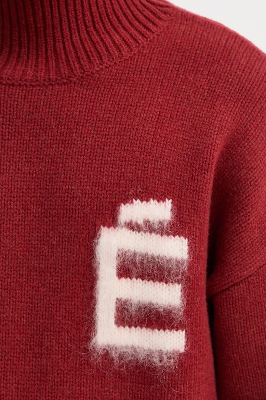 Études Studio pulover de lana H24MMKNI610 burgundia