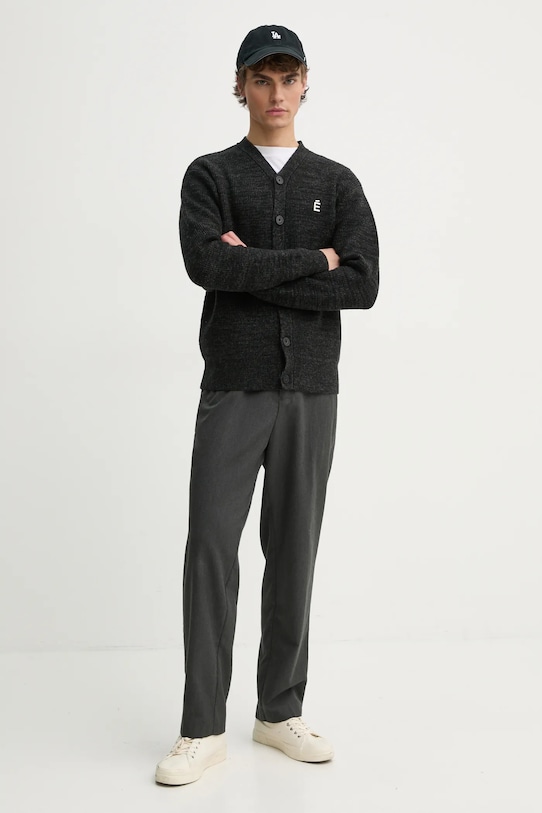 Études Studio kardigan wełniany H24MMKNI620 czarny AW24