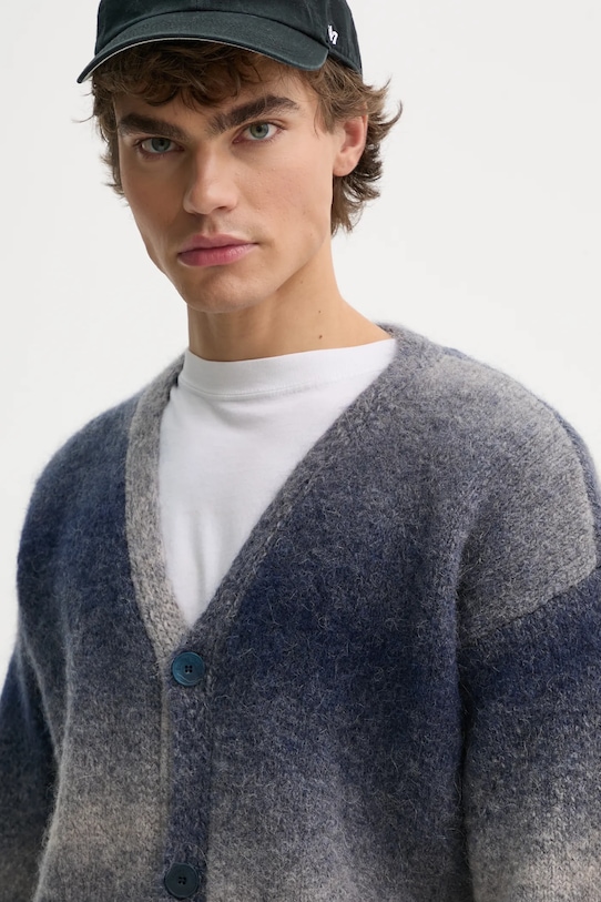 Études Studio kardigan wełniany granatowy H24MMKNI623