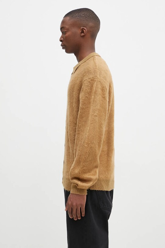 Butter Goods cardigan Mohair Button Up Knitted Shirt BG243400 verde AW24