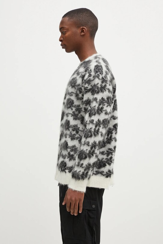 Μάλλινη ζακέτα Needles Mohair Cardigan PU312 λευκό AW24