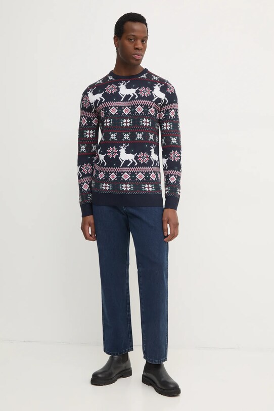 Lindbergh sweter 30.800169.DKNAVY granatowy AW24