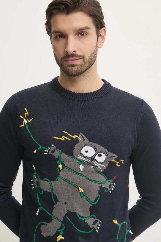 Lindbergh sweter granatowy 30.800242.NAVY