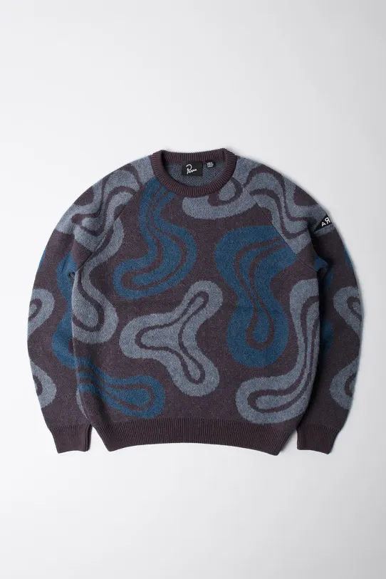 Pulover s dodatkom vune by Parra Stupid Lava Lamp Knitted Pullover krivi bordo 52415..