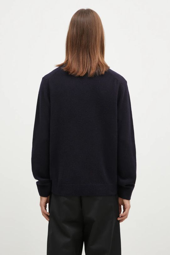 Clothing Maison Kitsuné woolen jumper Bold Fox Head Patch NM00805KT1006 navy